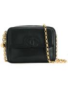 Chanel Vintage Cc Logo Shoulder Bag - Black