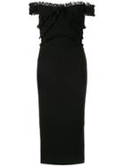 Rachel Gilbert Kiki Ruffle Trimmed Dress - Black
