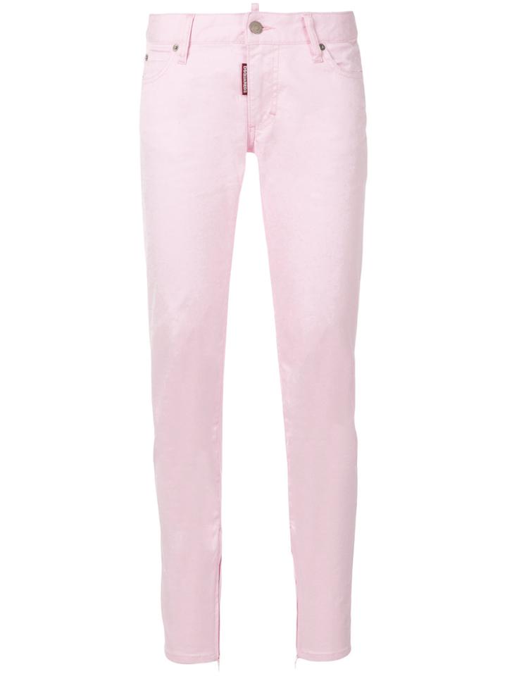 Dsquared2 Slim Fit Trousers - Pink & Purple