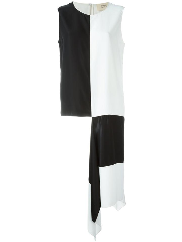 Ports 1961 Colour Block Top - Black