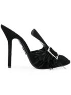 Aperlai Bejewelled Buckle Sandals - Black