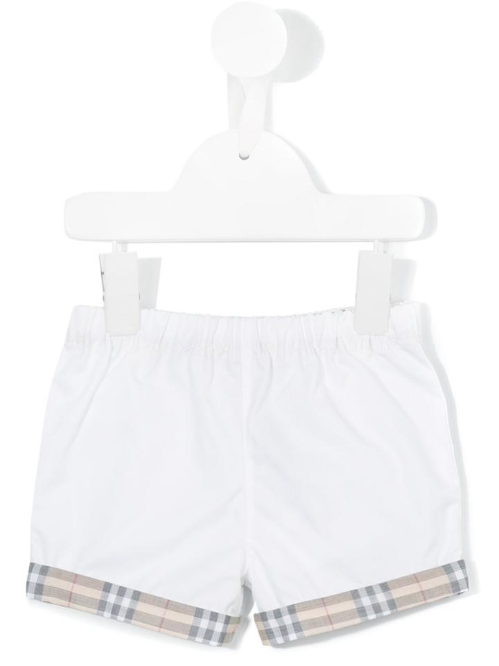 Burberry Kids Checkered Shorts, Toddler Boy's, Size: 12 Mth, White