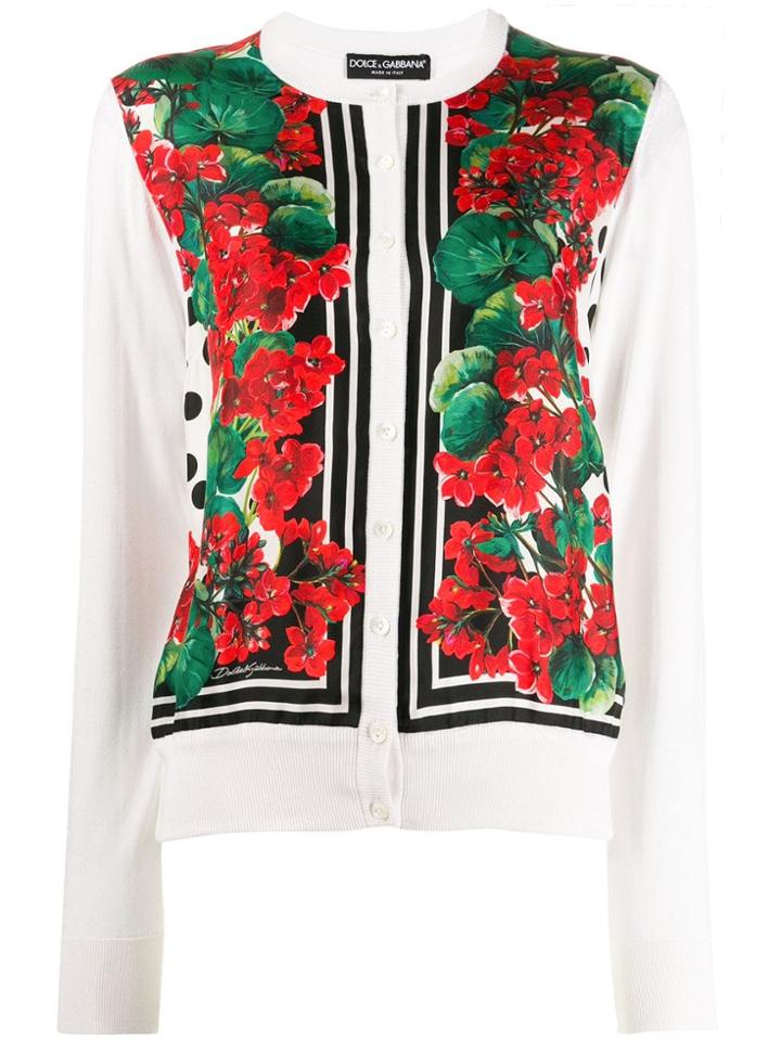 Dolce & Gabbana Floral Print Cardigan - Red