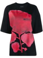 Simone Rocha Flower Print Boxy Fit T-shirt - Black
