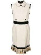Chanel Vintage 2000 Fringe Trimmed Dress - Nude & Neutrals