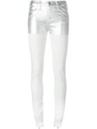 Alyx Metallic Panel Jeans, Women's, Size: 30, White, Cotton/spandex/elastane