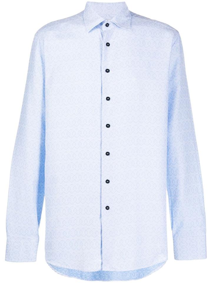 Etro All Over Logo Shirt - Blue