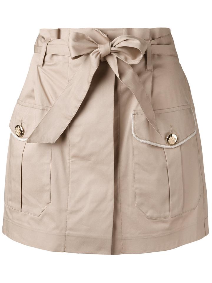 Christian Pellizzari Bow Tie Skorts, Women's, Size: 38, Nude/neutrals, Cotton/sinflex