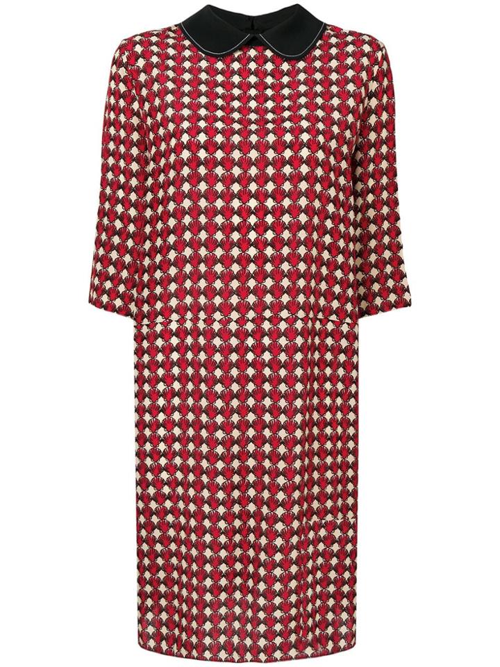 Marni Micro-pattern Dress - Red