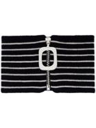 Jw Anderson Navy Striped Neck Band - Blue