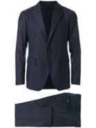 Tagliatore Striped Suit - Blue