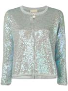 Semicouture Sequin Cardigan - Blue