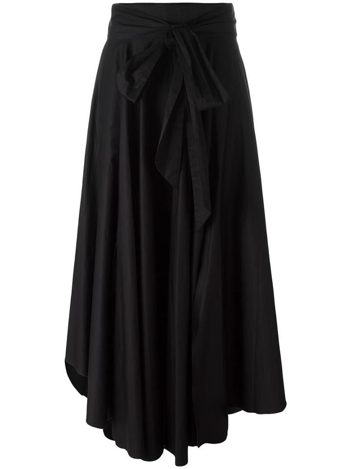 Tibi 'obi' Belted Skirt, Women's, Size: 10, Black, Cotton