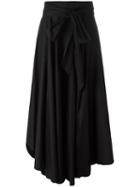Tibi 'obi' Belted Skirt, Women's, Size: 10, Black, Cotton