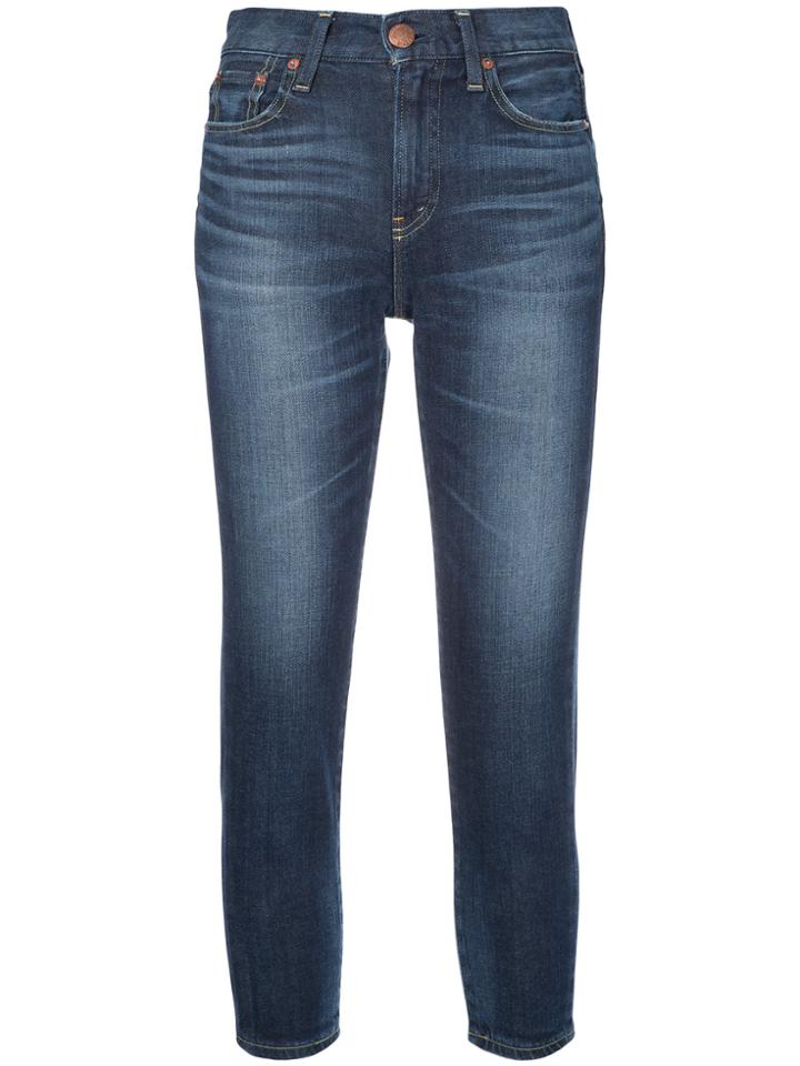 Red Card Cropped Skinny Jeans - Blue
