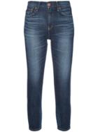 Red Card Cropped Skinny Jeans - Blue