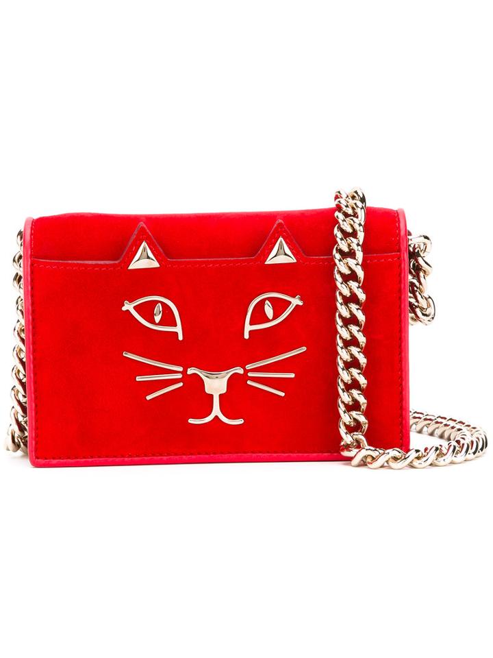 Charlotte Olympia Feline Purse, Women's, Red, Leather