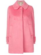 No21 Curved Collar Coat - Pink & Purple
