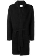 Laneus Belted Midi Coat - Black