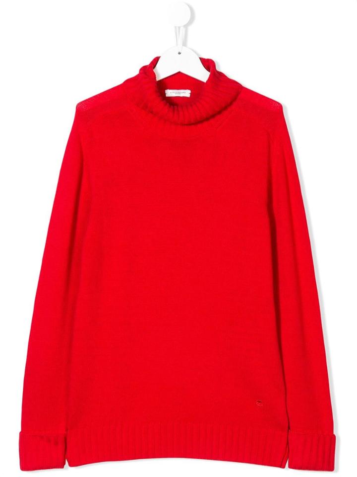 Paolo Pecora Kids Roll Neck Sweater - Red