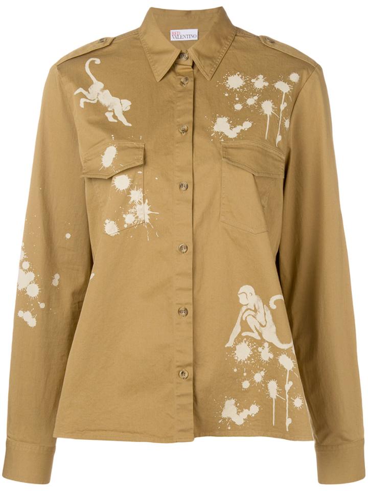 Red Valentino Monkey Print Shirt - Nude & Neutrals