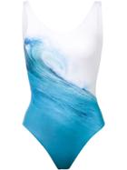 Onia 'kelly' Swimsuit, Women's, Size: Medium, Blue, Nylon/spandex/elastane