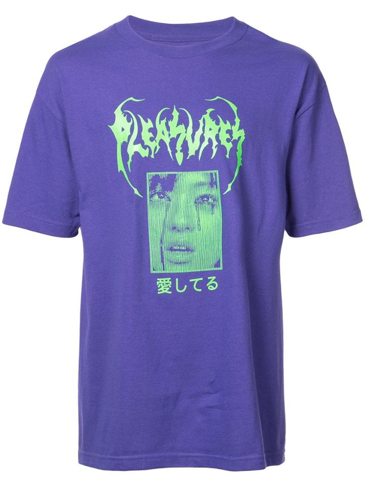 Pleasures Crying Girl Print T-shirt - Purple