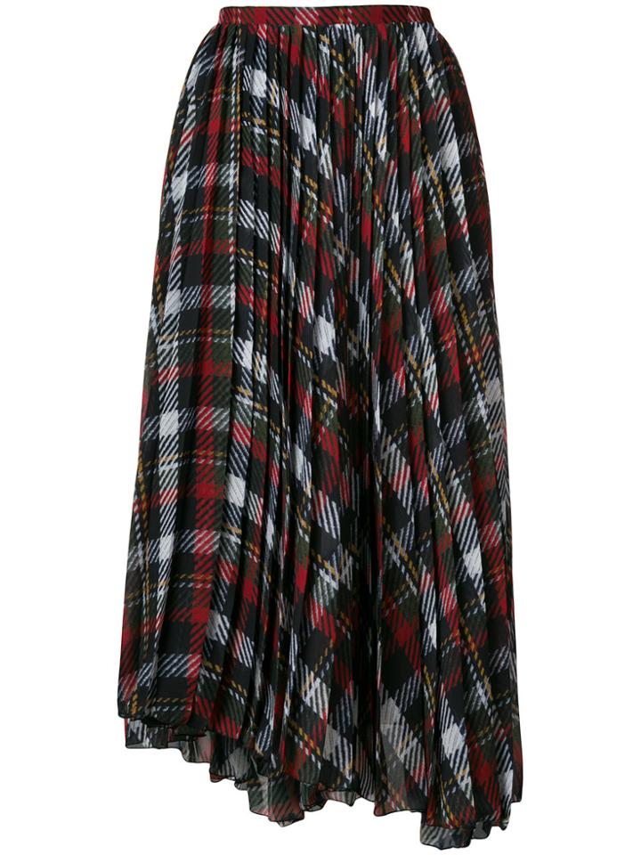 Blugirl Tartan Midi Skirt - Red