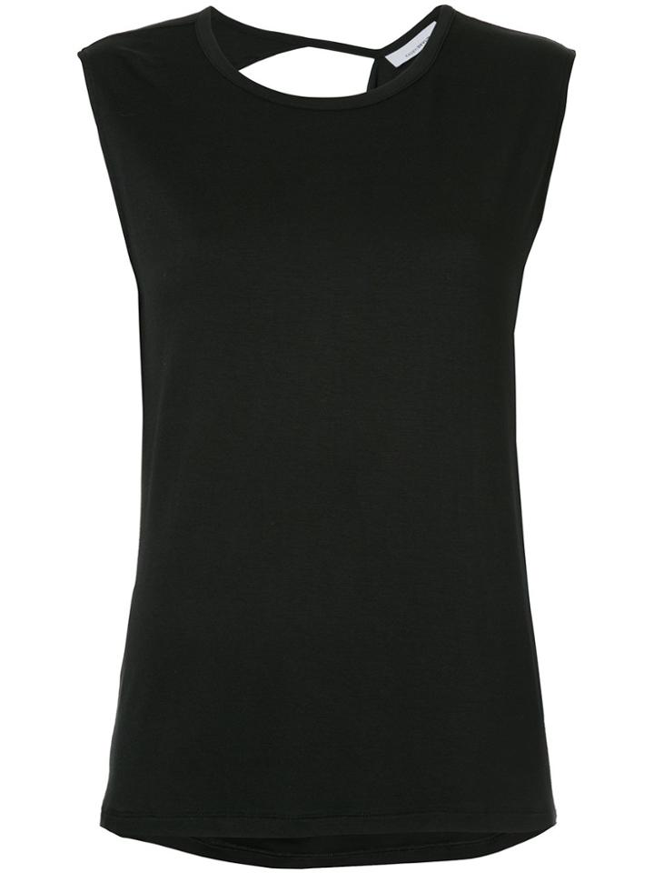 Kacey Devlin Exposed Shoulder Blade Top - Black