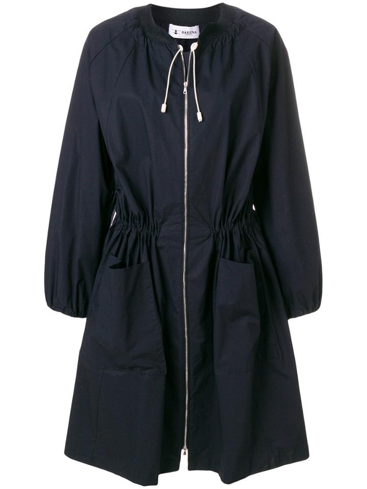 Barena Belted Parka - Blue