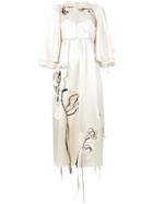 Sonia Rykiel Embroidered Flared Dress - Nude & Neutrals