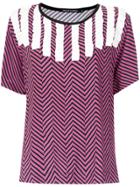Reinaldo Lourenço Applique Printed Blouse - Pink & Purple