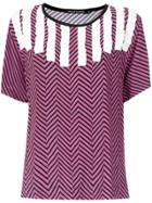 Reinaldo Lourenço Applique Printed Blouse - Pink & Purple