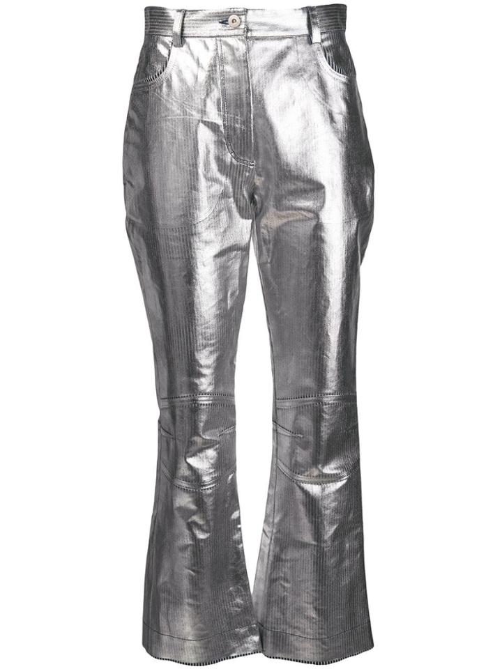Cédric Charlier Metallic Styled Trousers