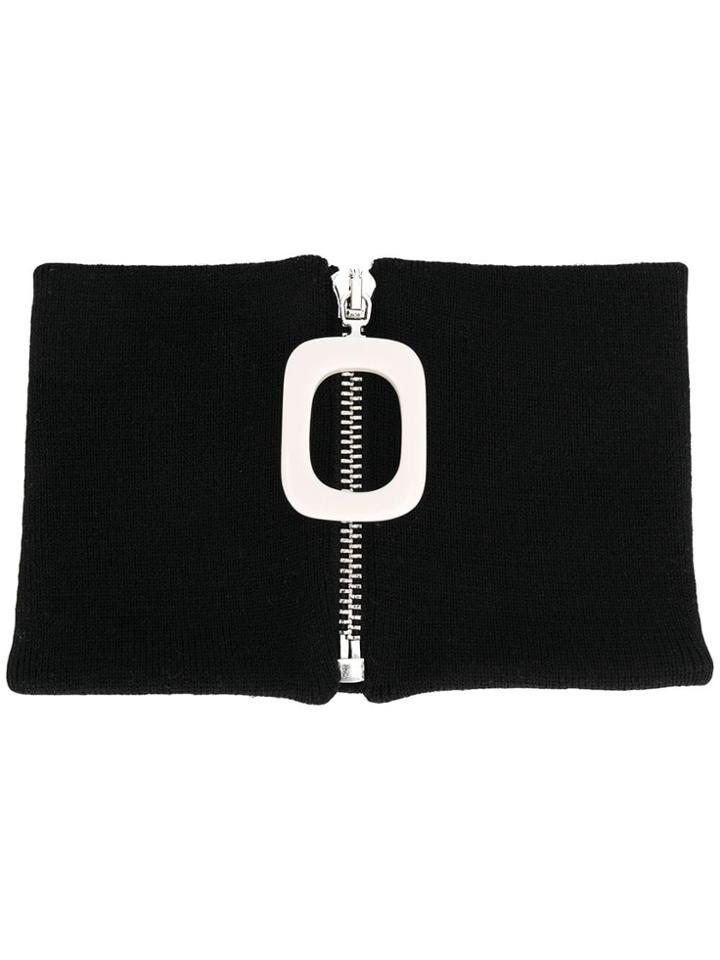 Jw Anderson Zip-up Scarf - Black
