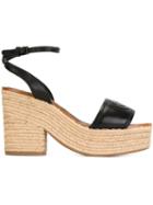 Tory Burch Platform Sandals, Women's, Size: 7, Black, Leather/rubber