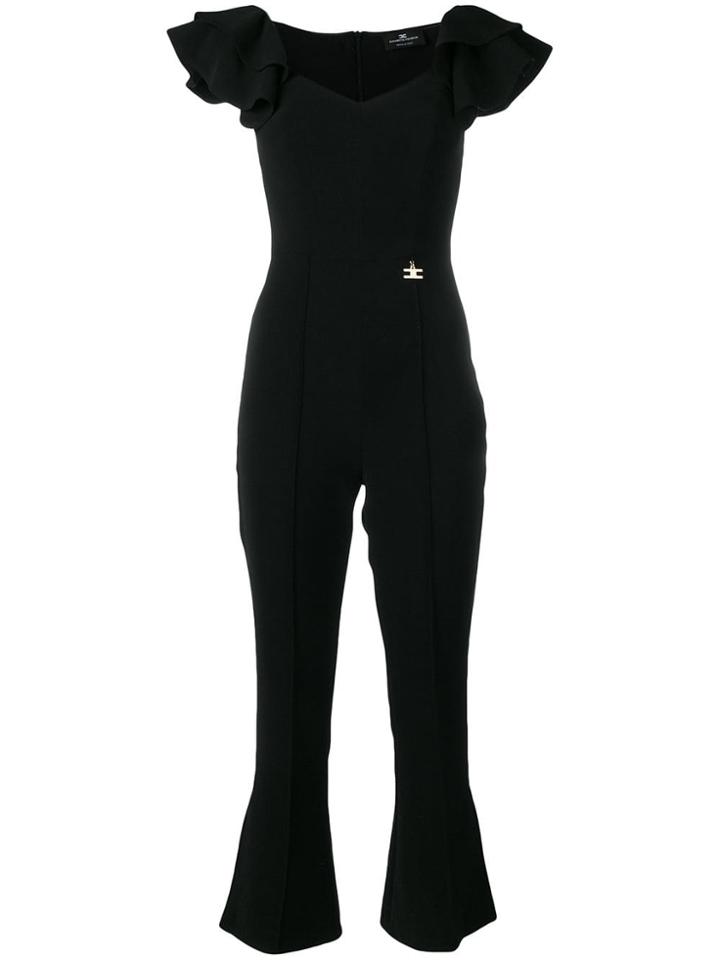 Elisabetta Franchi Tailored Cropped Jumpsuit - Black