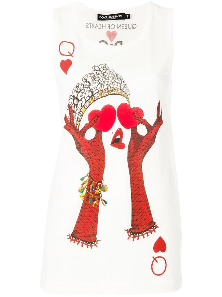 Dolce & Gabbana Queen Card Vest - White