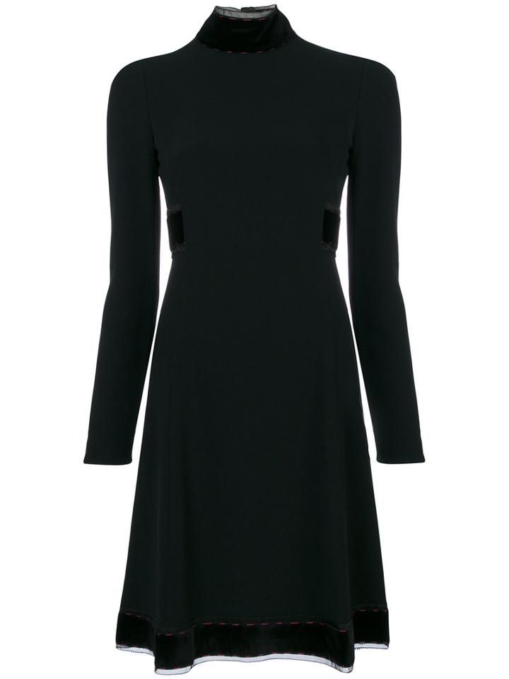 Dolce & Gabbana - Fitted Knee-length Dress - Women - Silk/cotton/spandex/elastane/viscose - 40, Black, Silk/cotton/spandex/elastane/viscose