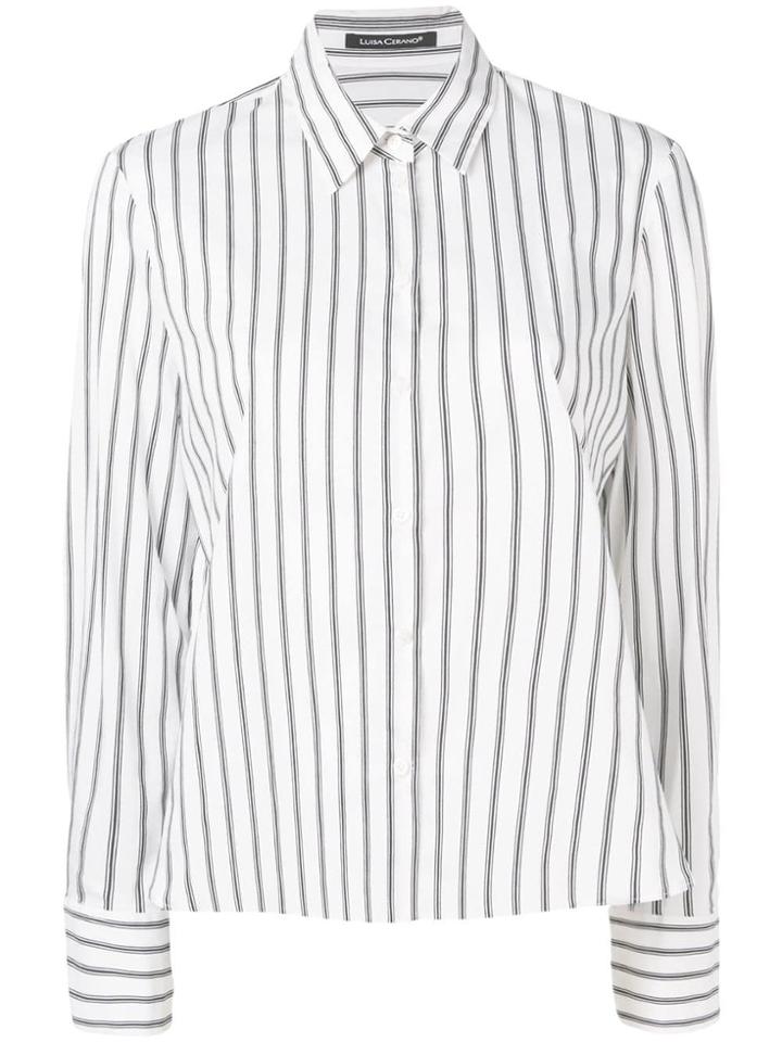 Luisa Cerano Pinstripe Shirt - White