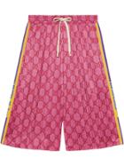 Gucci Gg Technical Jersey Shorts - Pink