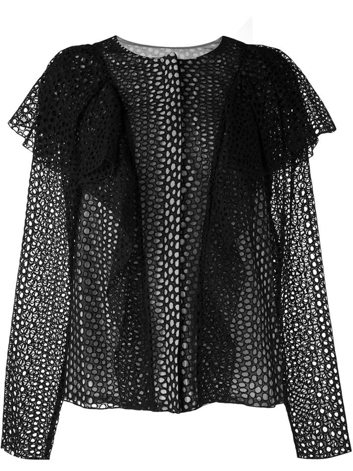 Lanvin Perforated Ruffle Jacket
