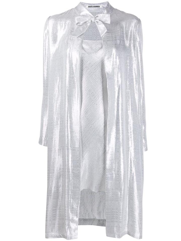Jourden Metallic-effect Slip Coat