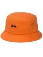 Stussy Logo Bucket Hat - Orange