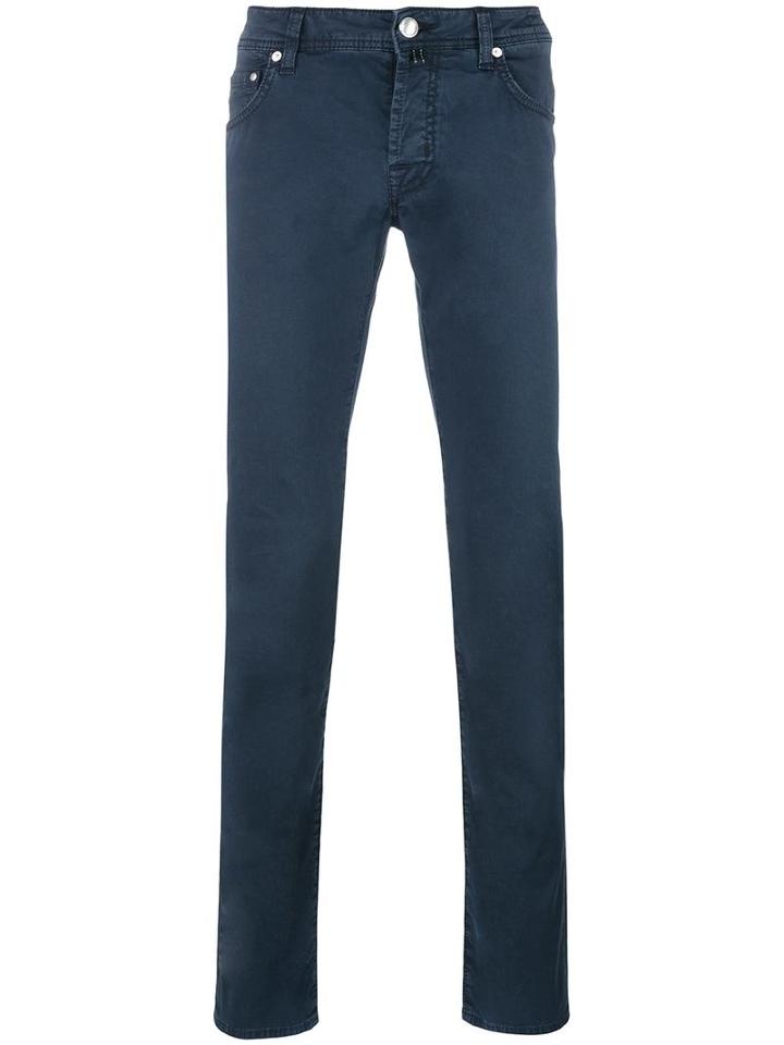Jacob Cohen Slim-fit Trousers, Men's, Size: 30, Blue, Cotton/spandex/elastane