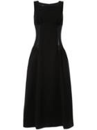Neil Barrett Mesh Panels Midi Dress - Black