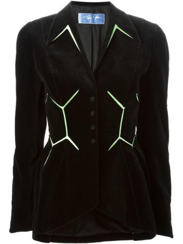 Thierry Mugler Vintage Velvet Silk Insert Jacket