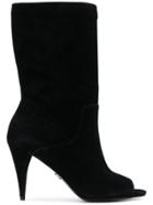Michael Michael Kors Open Toe Ankle Boots - Black