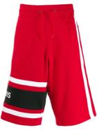Givenchy Basketball Style Logo Shorts - Red
