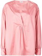 Co Collarless Blouse - Pink